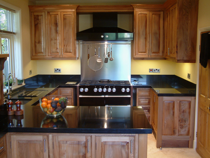 Oak and granite kitchen